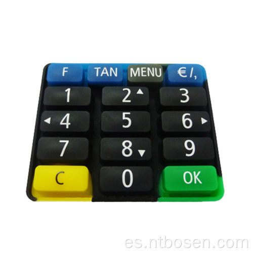 Personalizar las teclas de teclado de teclado de membrana de caucho de silicona de alta calidad